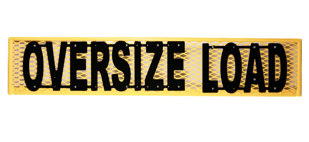 12" x 60" Aluminum Mesh 'Oversize Load' Sign-Single-sided