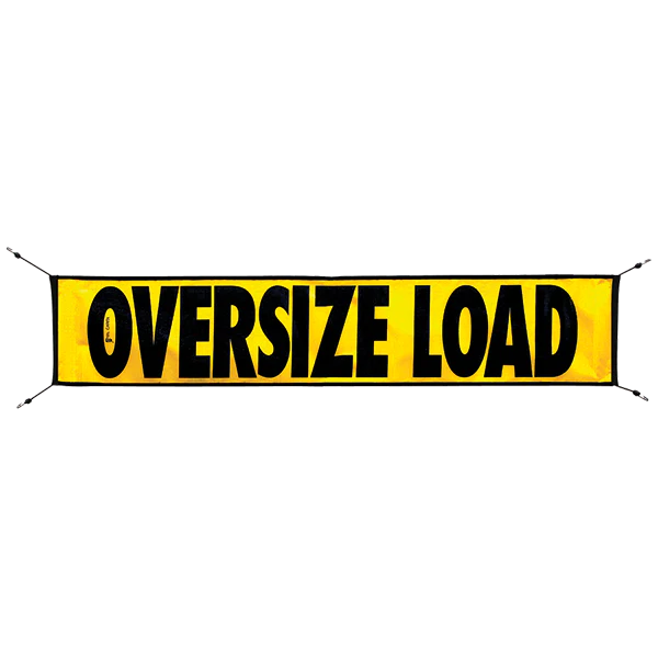 18" x 84" Vinyl Oversize Load Sign with Bungees