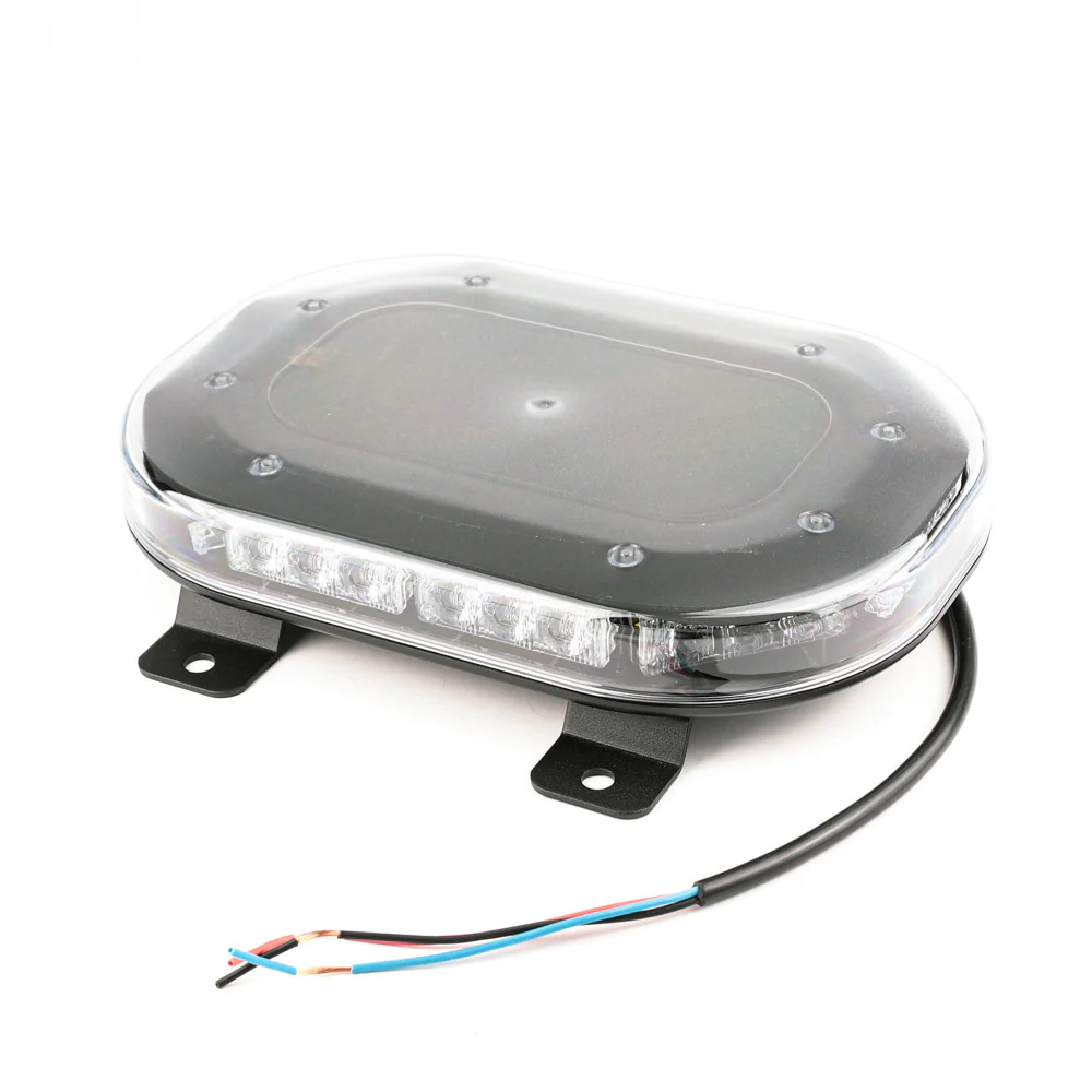 9" Strobe Light; Amber w/Clear Lens