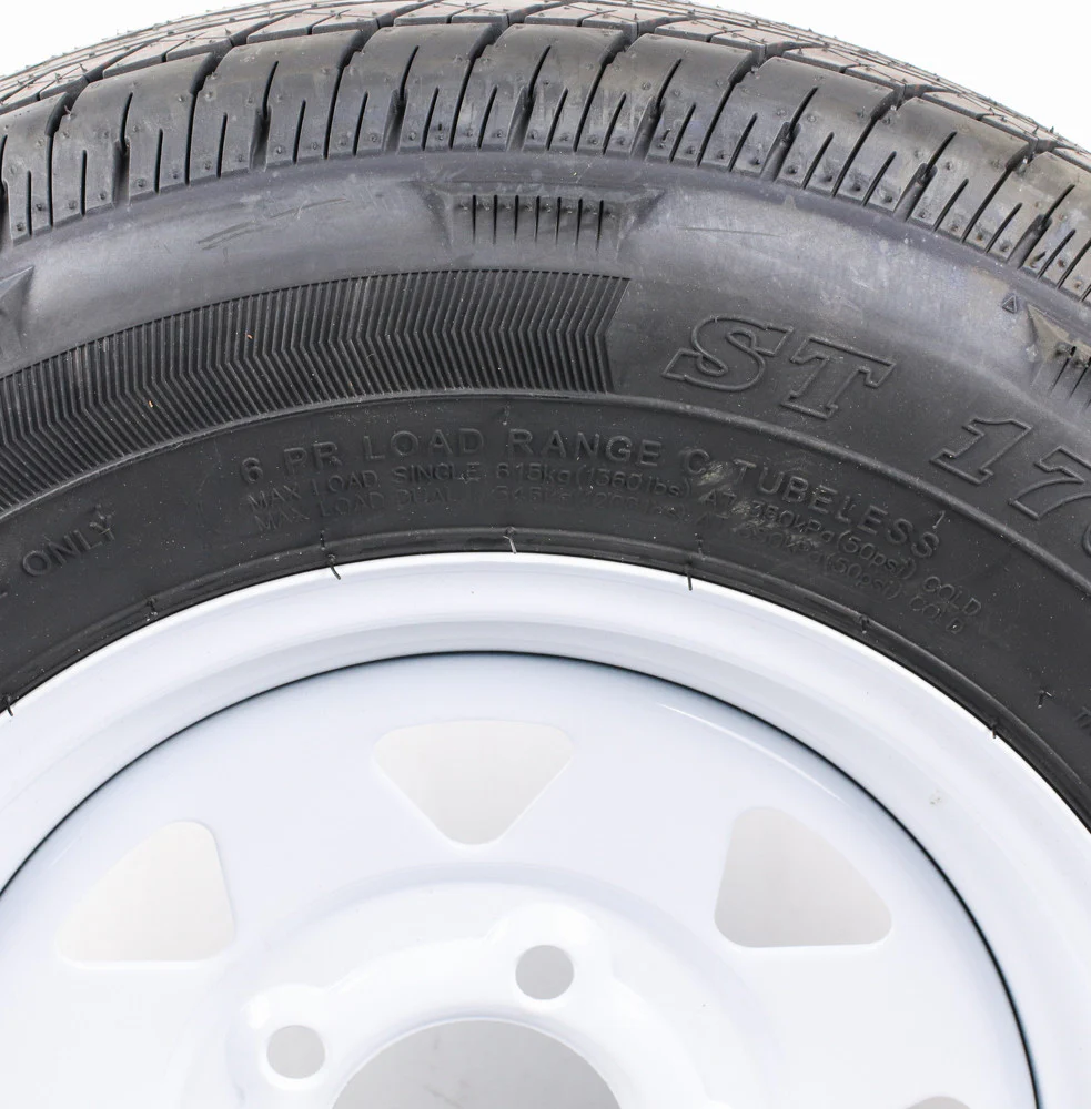 ST175/80R13 Load Range C on White Spoke Wheel - Image 3