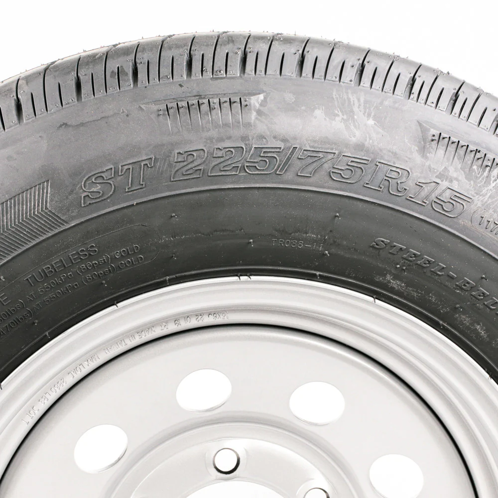 ST225/75R15 Load Range E on Silver Mod Wheel - Image 3